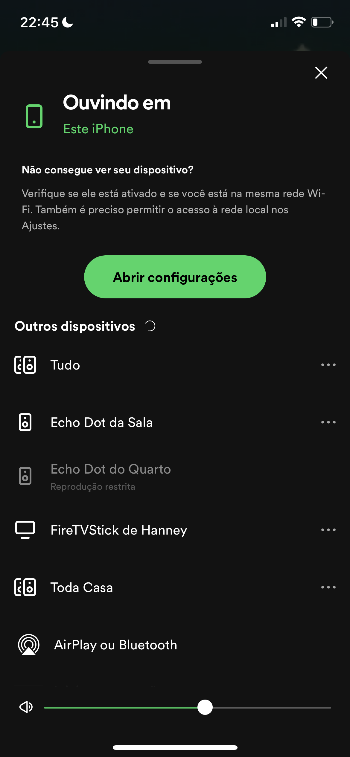 Comprei um echo dot hoje e quando vou configurar no aplicativo, só aparece  USA.