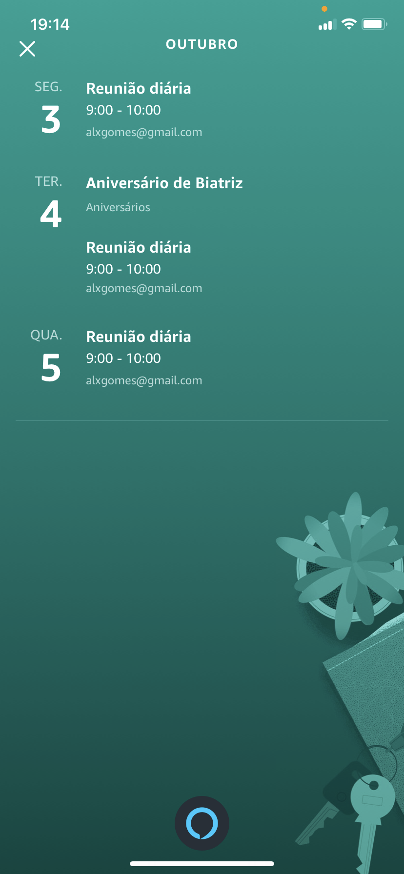 Alexa n o consegue falar a data de anivers rio do contato que est no