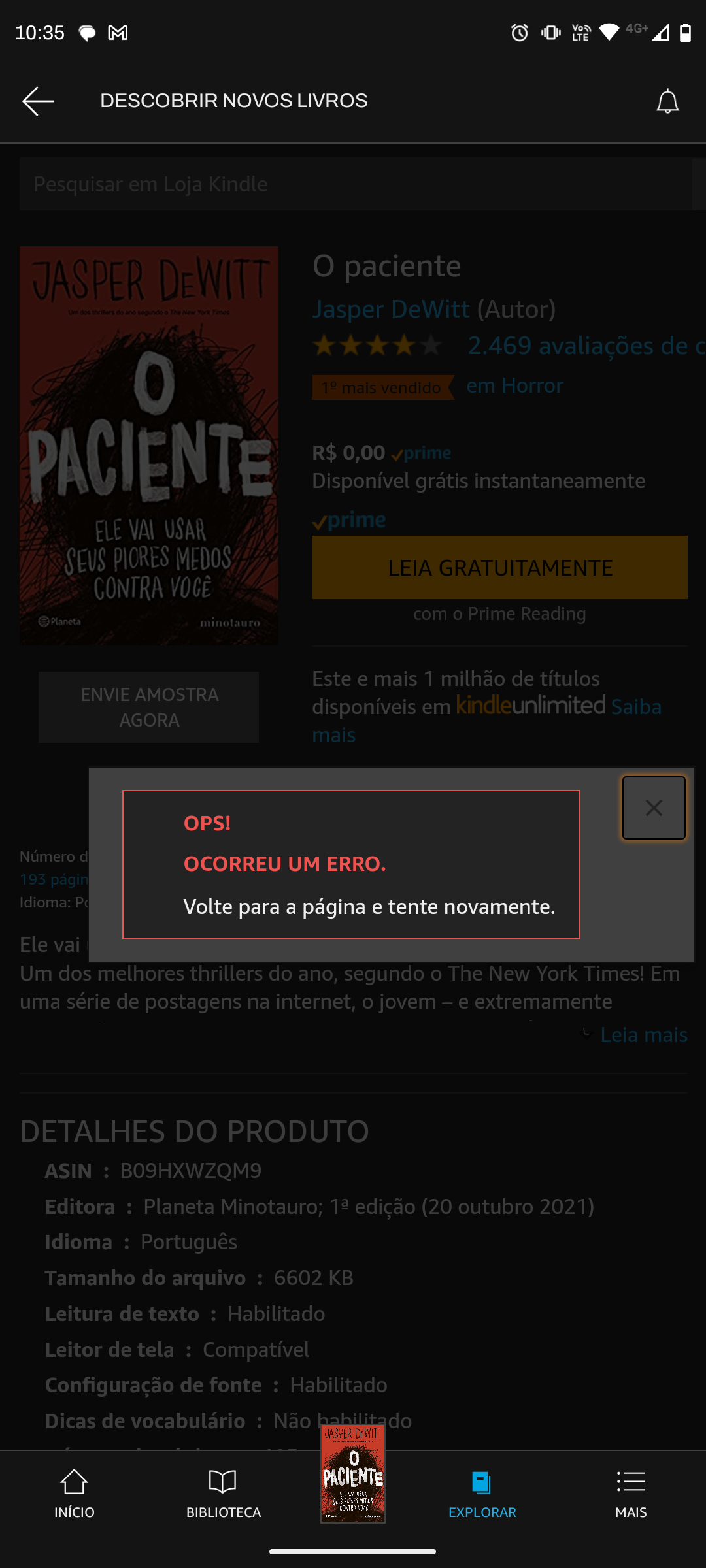 Baixe o App de Leitura Kindle